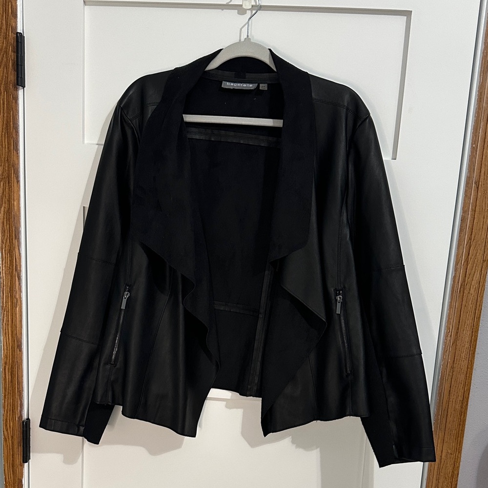 Bagatelle Black Faux Leather Women's Jacket